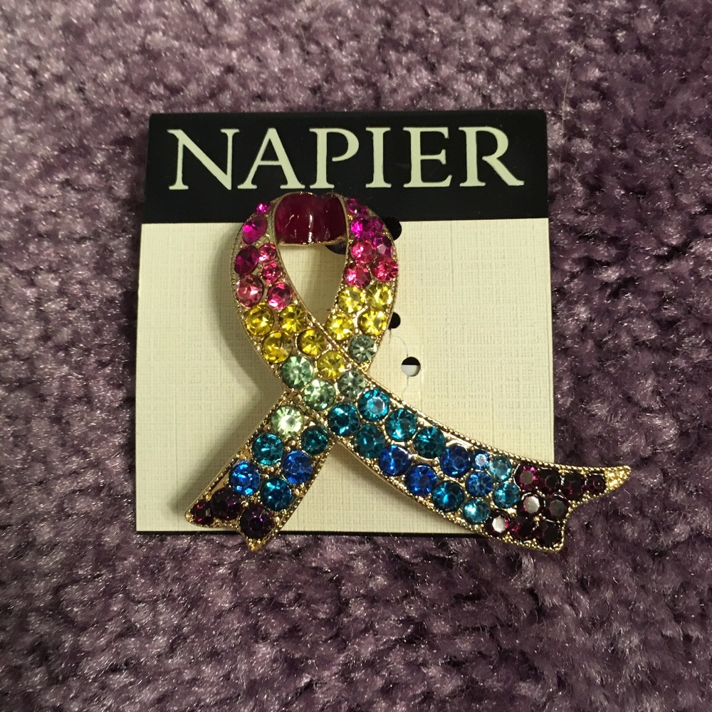 ⭐️HOST PICK! ⭐️ NWT! Napier Rainbow Ribbon Pin - Picture 5 of 5